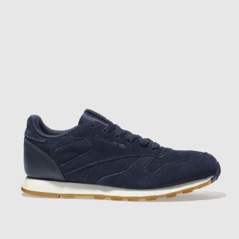 REEBOK NAVY CLASSIC LEATHER BOYS YOUTH TRAINERS REEBOK NAVY CLASSIC LEATHER BOYS YOUTH TRAINERS