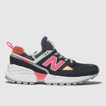 new balance navy & white 574 trainers youth new balance navy & white 574 trainers youth