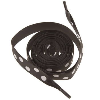 ACCESSORIES MY RIBBON LACES BLACK & WHITE KIDS POLKA ACCESSORIES MY RIBBON LACES BLACK & WHITE KIDS POLKA