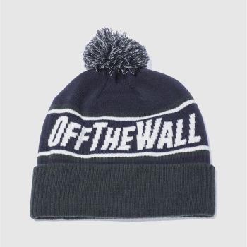 ACCESSORIES VANS NAVY & GREEN OFF THE WALL POM BEANIE ACCESSORIES VANS NAVY & GREEN OFF THE WALL POM BEANIE