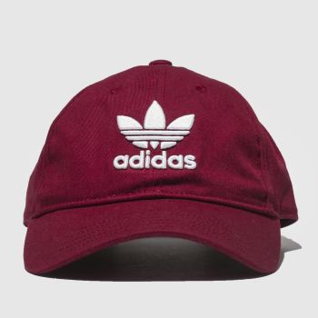 ACCESSORIES ADIDAS BURGUNDY TREFOIL CAP ACCESSORIES ADIDAS BURGUNDY TREFOIL CAP