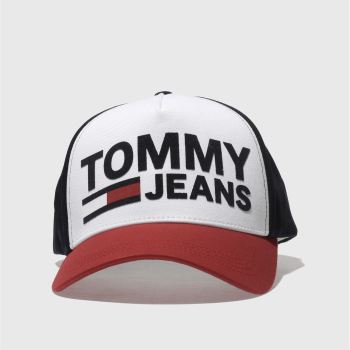 ACCESSORIES TOMMY HILFIGER WHITE & NAVY TJ FLOCK CAP ACCESSORIES TOMMY HILFIGER WHITE & NAVY TJ FLOCK CAP