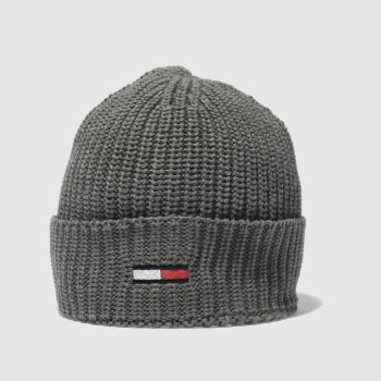 ACCESSORIES TOMMY HILFIGER DARK GREY TJ BASIC RIB BEANIE ACCESSORIES TOMMY HILFIGER DARK GREY TJ BASIC RIB BEANIE