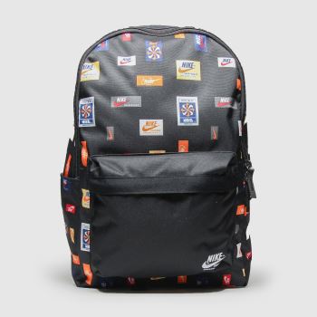 accessories nike black & orange heritage jdi aop backpack accessories nike black & orange heritage jdi aop backpack