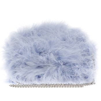 ACCESSORIES MISSGUIDED LIGHT BLUE FEATHER CLUTCH BAG ACCESSORIES MISSGUIDED LIGHT BLUE FEATHER CLUTCH BAG
