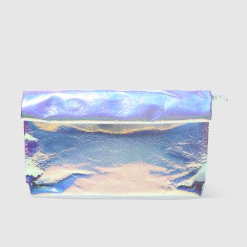 ACCESSORIES MISSGUIDED SILVER ROLL TOP CLUTCH ACCESSORIES MISSGUIDED SILVER ROLL TOP CLUTCH