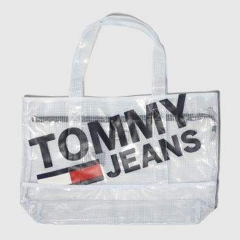 ACCESSORIES TOMMY HILFIGER WHITE TJ SUMMER TOTE MESH ACCESSORIES TOMMY HILFIGER WHITE TJ SUMMER TOTE MESH