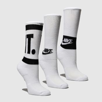 accessories nike white & black cushioned crew training 3 pack accessories nike white & black cushioned crew training 3 pack