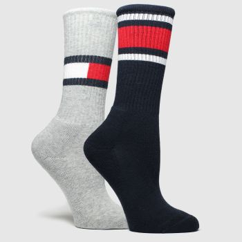 accessories tommy hilfiger grey & navy kids flag 2pk accessories tommy hilfiger grey & navy kids flag 2pk