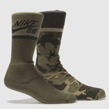 ACCESSORIES NIKE SB KHAKI ENERGY CREW SOCKS 2 PACK ACCESSORIES NIKE SB KHAKI ENERGY CREW SOCKS 2 PACK