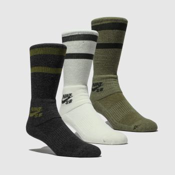 ACCESSORIES NIKE SB BLACK & GREEN CREW 3 PCK ACCESSORIES NIKE SB BLACK & GREEN CREW 3 PCK