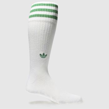 ACCESSORIES ADIDAS WHITE & GREEN SOLID CREW SOCK 2 PACK ACCESSORIES ADIDAS WHITE & GREEN SOLID CREW SOCK 2 PACK