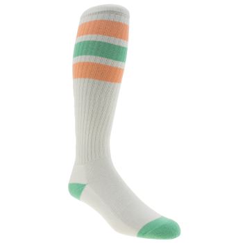 ACCESSORIES ADI STELLA SPORT WHITE & ORANGE KNEE SOCK 1P ACCESSORIES ADI STELLA SPORT WHITE & ORANGE KNEE SOCK 1P