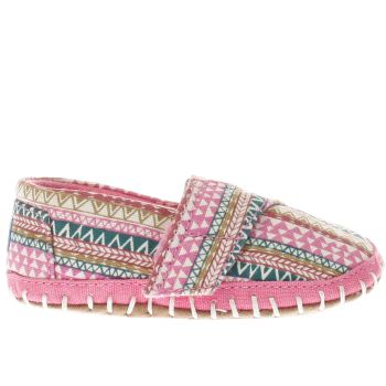 TOMS PINK ALPARGATA CRIB GIRLS BABY SHOES TOMS PINK ALPARGATA CRIB GIRLS BABY SHOES