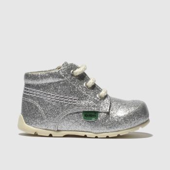 KICKERS SILVER KICK HI B CRIB SHOES BABY KICKERS SILVER KICK HI B CRIB SHOES BABY