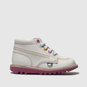 KICKERS WHITE & PINK KICK HI BOOTS TODDLER KICKERS WHITE & PINK KICK HI BOOTS TODDLER