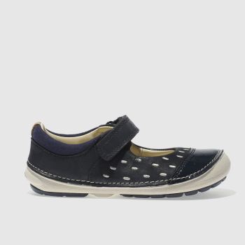 CLARKS NAVY & WHITE SOFTLY LOU GIRLS TODDLER SHOES CLARKS NAVY & WHITE SOFTLY LOU GIRLS TODDLER SHOES