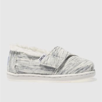 TOMS LIGHT GREY CLASSIC SHEARLING GIRLS TODDLER SHOES TOMS LIGHT GREY CLASSIC SHEARLING GIRLS TODDLER SHOES