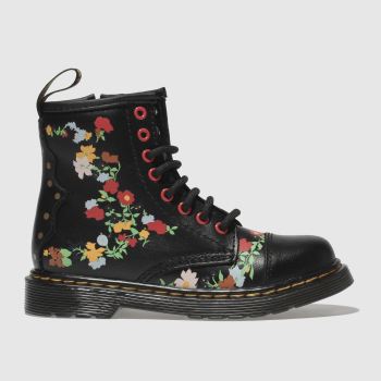 DR MARTENS BLACK & RED 1460 POOCH FLOWER BOOTS JUNIOR DR MARTENS BLACK & RED 1460 POOCH FLOWER BOOTS JUNIOR