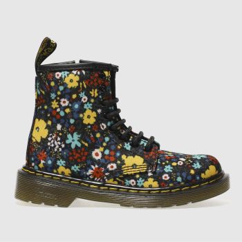 DR MARTENS BLACK & YELLOW 1460 WANDERFLORA BOOTS JUNIOR DR MARTENS BLACK & YELLOW 1460 WANDERFLORA BOOTS JUNIOR