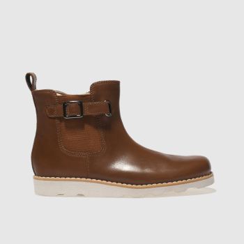 CLARKS TAN CROWN ART BOOTS JUNIOR CLARKS TAN CROWN ART BOOTS JUNIOR