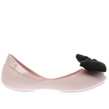 MELISSA PALE PINK QUEEN VELVET BOW GIRLS JUNIOR SHOES MELISSA PALE PINK QUEEN VELVET BOW GIRLS JUNIOR SHOES