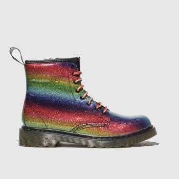 DR MARTENS GREEN & RED 1460 GLITTER BOOTS JUNIOR DR MARTENS GREEN & RED 1460 GLITTER BOOTS JUNIOR