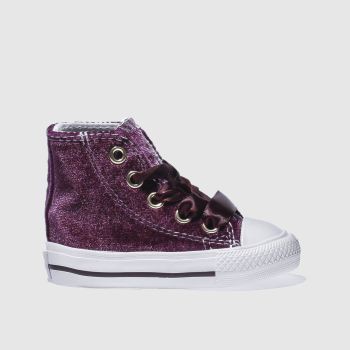 CONVERSE BURGUNDY ALL STAR VELVET HI GIRLS TODDLER TRAINERS CONVERSE BURGUNDY ALL STAR VELVET HI GIRLS TODDLER TRAINERS