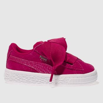 PUMA PINK BASKET HEART SNAKE GIRLS TODDLER TRAINERS PUMA PINK BASKET HEART SNAKE GIRLS TODDLER TRAINERS