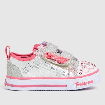 SKECHERS SILVER SHUFFLES ITSY BITSY TRAINERS TODDLER SKECHERS SILVER SHUFFLES ITSY BITSY TRAINERS TODDLER