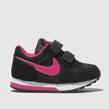NIKE PINK & BLACK MD RUNNER 2 TRAINERS TODDLER NIKE PINK & BLACK MD RUNNER 2 TRAINERS TODDLER