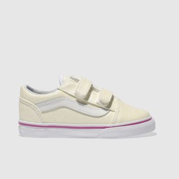 VANS WHITE OLD SKOOL TRAINERS TODDLER VANS WHITE OLD SKOOL TRAINERS TODDLER