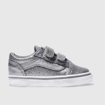 VANS SILVER OLD SKOOL GIRLS TODDLER TRAINERS VANS SILVER OLD SKOOL GIRLS TODDLER TRAINERS