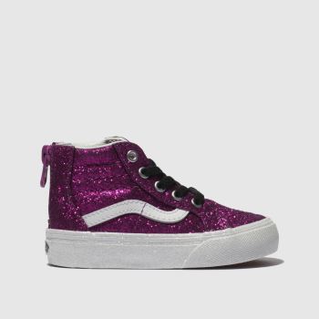 vans pink sk8-hi zip trainers toddler vans pink sk8-hi zip trainers toddler
