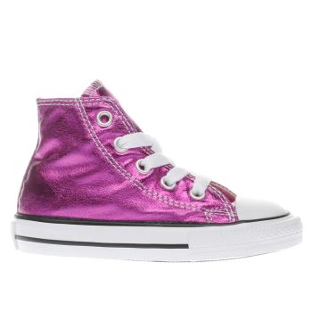 CONVERSE PINK CHUCK TAYLOR ALL STAR HI GIRLS JUNIOR TRAINERS CONVERSE PINK CHUCK TAYLOR ALL STAR HI GIRLS JUNIOR TRAINERS