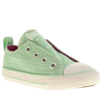kids converse light green all star simple slip trainers kids converse light green all star simple slip trainers