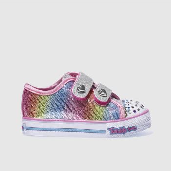 SKECHERS PINK & SILVER STEP UP SPARKLE KICKS GIRLS TODDLER TRAINERS SKECHERS PINK & SILVER STEP UP SPARKLE KICKS GIRLS TODDLER TRAINERS