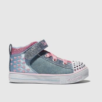 skechers blue shuffle lite dainty denims trainers toddler skechers blue shuffle lite dainty denims trainers toddler
