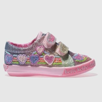 LELLI KELLY PINK & BLUE RAINBOW HEARTS GIRLS TODDLER TRAINERS LELLI KELLY PINK & BLUE RAINBOW HEARTS GIRLS TODDLER TRAINERS