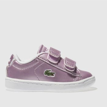 LACOSTE LILAC CARNABY EVO TRAINERS TODDLER LACOSTE LILAC CARNABY EVO TRAINERS TODDLER