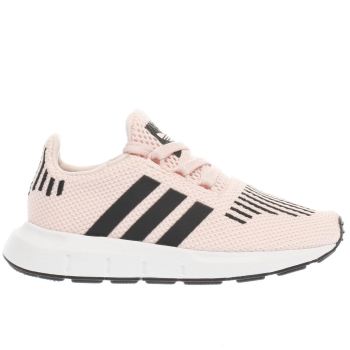 ADIDAS PINK & BLACK SWIFT RUN GIRLS TODDLER TRAINERS ADIDAS PINK & BLACK SWIFT RUN GIRLS TODDLER TRAINERS