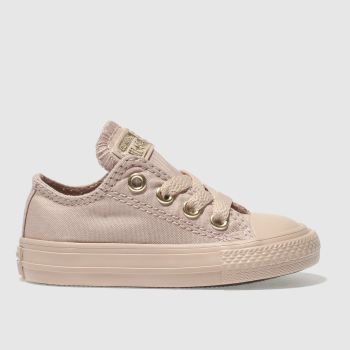 CONVERSE PALE PINK ALL STAR OX MONO GLAM TRAINERS TODDLER CONVERSE PALE PINK ALL STAR OX MONO GLAM TRAINERS TODDLER