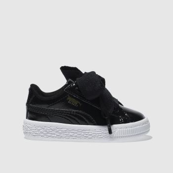 PUMA BLACK BASKET HEART GLAM GIRLS TODDLER TRAINERS PUMA BLACK BASKET HEART GLAM GIRLS TODDLER TRAINERS