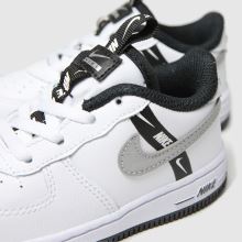 white & silver air force 1 lv8 ksa trainers junior