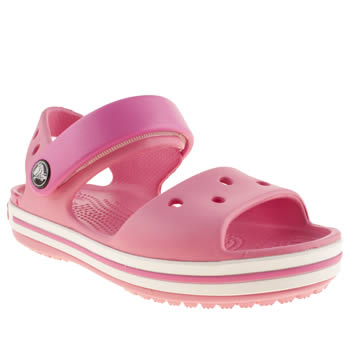 kids crocs pale pink crocband sandal trainers kids crocs pale pink crocband sandal trainers