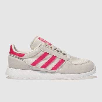 ADIDAS STONE & PINK FOREST GROVE TRAINERS JUNIOR ADIDAS STONE & PINK FOREST GROVE TRAINERS JUNIOR