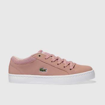 LACOSTE PINK STRAIGHTSET TRAINERS JUNIOR LACOSTE PINK STRAIGHTSET TRAINERS JUNIOR