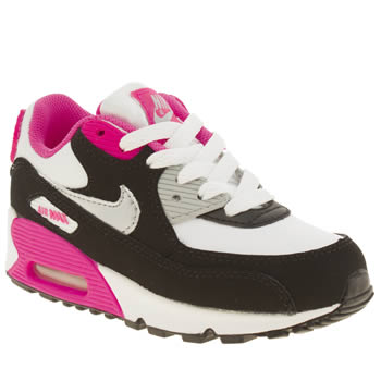 kids nike white & black air max 90 2007 trainers kids nike white & black air max 90 2007 trainers
