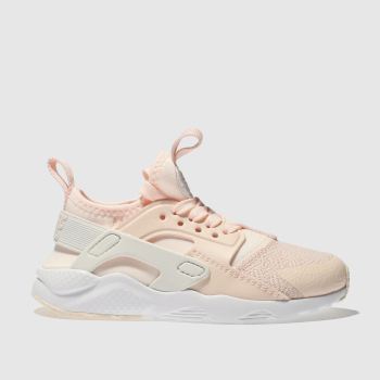 NIKE PEACH HUARACHE RUN ULTRA TRAINERS JUNIOR NIKE PEACH HUARACHE RUN ULTRA TRAINERS JUNIOR