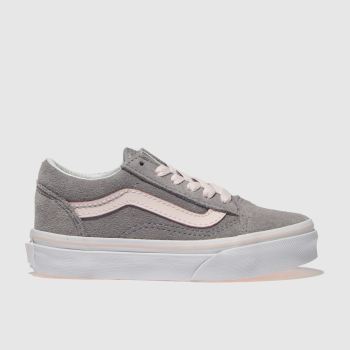 VANS GREY OLD SKOOL TRAINERS JUNIOR VANS GREY OLD SKOOL TRAINERS JUNIOR